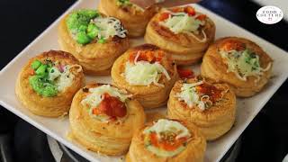 3 Ways Vol Au Vents  Easy and Quick Starters Recipe  Chetna Patel Recipes [upl. by Rodgers]