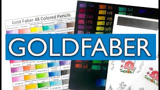 FaberCastell Goldfaber Colored Pencils Swatches Blending Coloring and Review [upl. by Olcott]