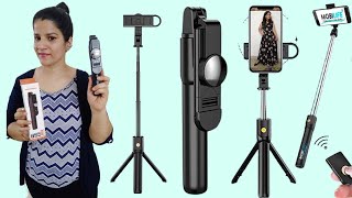 Mobilife Selfie Stick with bluetooth and Integrated Tripod or mobile stand for youtubers and vlogs [upl. by Tuppeny]