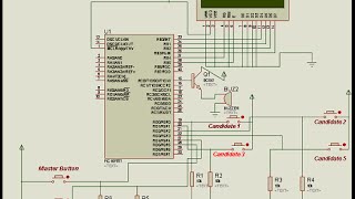 electronic voting machine Using PIC Microcontroller [upl. by Osner]