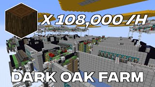 420k Crazy Dark Oak Tree Farm 108000 logs per hour [upl. by Ahsiniuq607]