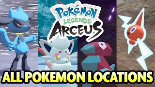 EVERY POKEMON LOCATION in POKEMON LEGENDS ARCEUS All Rare Pokemon [upl. by Lahcym]