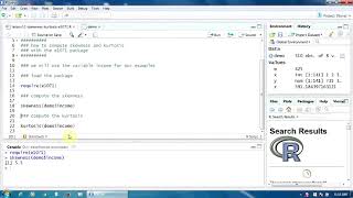 12 Determining the Skewness and Kurtosis in R [upl. by Eadith]