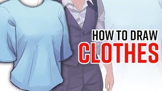 How to Draw Anime Clothes  BEGINNER Tutorial [upl. by Ahsinrats]