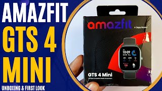 Amazfit GTS 4 Mini Unboxing First Look Specifications and Price in India [upl. by Lebar]