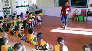 Teaching English at a kindergarten in China Kindergarten students 5 to 6 years old [upl. by Nipha]