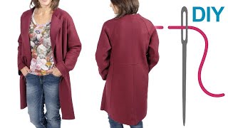 Jacke nähen für Anfänger – DIY Mantel quotNoraquot [upl. by Itagaki]