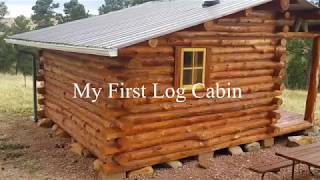 My First Log Cabin  A Simple design you can build [upl. by Norvil]