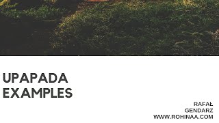 1 Upapada examples [upl. by Alacim]