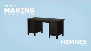 IKEA HEMNES Desk Assembly Instructions [upl. by Aicilyt]