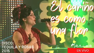 Karina  El cariño es como una flor en vivo  Mata de Coco  Disco Tequila y Rosas  2015 [upl. by Ylrrad]