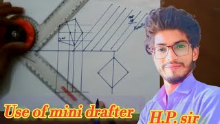 Use of mini drafter in engineering drawing [upl. by Elrem]