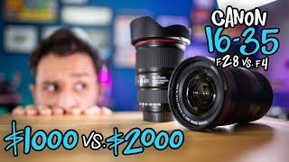 Canon 1635 f28 vs f4 Is it Worth the Extra 1000 [upl. by Ardnek]