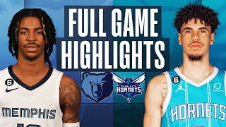 GRIZZLIES at HORNETS  FULL GAME HIGHLIGHTS  January 4 2023 [upl. by Aicnorev]