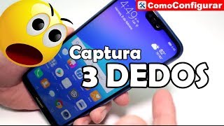 Cómo hacer capturas de pantalla con tres dedos huawei P20 Lite Manual comoconfigurar [upl. by Ytnom]