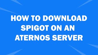 How to make a spigot server on Aternos [upl. by Coriss]