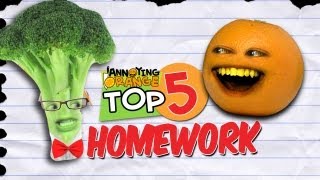 Annoying Orange  Top 5 Ways To Get Out Of Your Homework [upl. by Sinnal546]