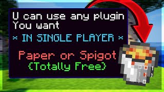 How To Add Plugins To Your Minecraft Single Player World  Totally Free  2021 [upl. by Waugh]