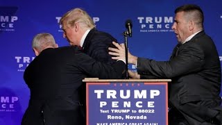 Donald Trump rushed off stage during rally in Nevada [upl. by Lenahs139]