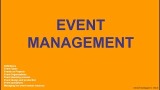 Event Management [upl. by Eisen]