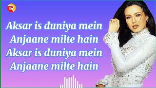 Aksar Is Duniya Mein  Dhadkan lyrics  Dhadkan  Aksar Is Duniya Mein lyrics [upl. by Florella]