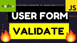 Nodejs Express User Form Validation with FastestValidator Library Full Project For Beginners [upl. by Ellenaej]