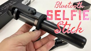 Selfie Stick with Detachable Bluetooth Remote and Tripod Review [upl. by Nipahc]