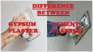 Difference Between Gypsum Plaster amp Cement Plaster [upl. by Gosser546]