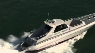 Vittoria Shipyard  Fast Interceptor Boat 49  English version [upl. by Adigirb]