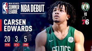 Carsen Edwards Drops 20 Points For Boston In Summer League Debut  July 6 2019 [upl. by Arracot731]