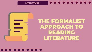 The Formalist Approach [upl. by Mckeon]