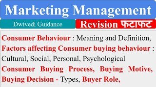 Consumer Behaviour Consumer Buying Process Buying role Buying Decision Marketing Management [upl. by Lever]