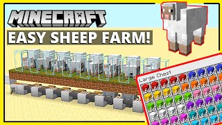 Minecraft Automatic Sheep Farm 117 EASY Tutorial [upl. by Enella199]