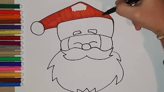 Disegni Natalizi  Come disegnare Babbo Natale  Natale  Christmas  ALEAN Art Videos [upl. by Amahcen]