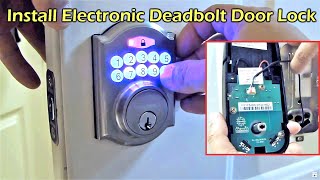 Install Electronic Deadbolt Door Lock  DEFIANT [upl. by Luap]