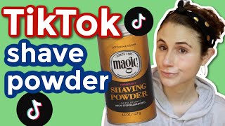 Tiktok magic shaving powder dermatologist reviews Dr Dray [upl. by Hosfmann]