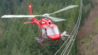 Platform Powerline Work with Blackcomb Helicopters [upl. by Yztim]