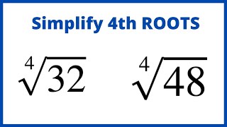 How to Simplify Fourth Roots [upl. by Lubba]