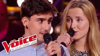 Maître Gims – Estce que tu maimes   Louisa Rose VS Thibaud Maillefer  The Voice 2016  Battle [upl. by Holder704]