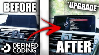 UPGRADING MY iDRIVE SCREEN ON MY BMW 1 SERIES Defined Coding [upl. by Siednarb]