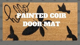 PAINTED COIR DOOR MAT  Outdoor Acrylic Paint  Tutorial  Aressa  2019 [upl. by Eatnoj261]