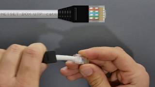 Crimping an RJ45 plug on a cat6 UTP cable [upl. by Zielsdorf479]