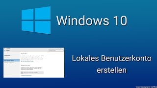 Windows 10 Lokales Benutzerkonto erstellen [upl. by Magee]