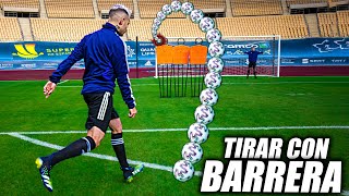 Aprende a Tirar Faltas con Barrera en Partido  Como Golpear al Balón con Barrera Curva Tutorial [upl. by Aimahs]