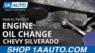 How to Perform Oil Change 1419 Chevy Silverado [upl. by Ynabla]