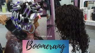 Permanente con BoomerangRizos PermanentesCurly Perm  Before And After❤️ELIBELL CLUB❤️ [upl. by Linskey]