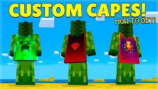 How To Get CUSTOM Animated Capes in Minecraft Bedrock Edition PE DOWNLOAD [upl. by Luelle]