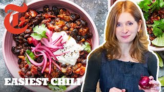 Easy 30Minute Vegetarian Chili  Melissa Clark  NYT Cooking [upl. by Ykciv]