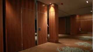 Dorma Variflex Movable Wall by Style Partitions at the Sheraton Grand Hotel in Edinburgh [upl. by Ahsaekal34]