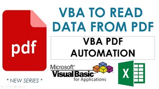 VBA to read contents from PDF File  VBA PDF Automation3 [upl. by Ennaihs730]